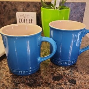 Le Creuset Blue Mugs Set